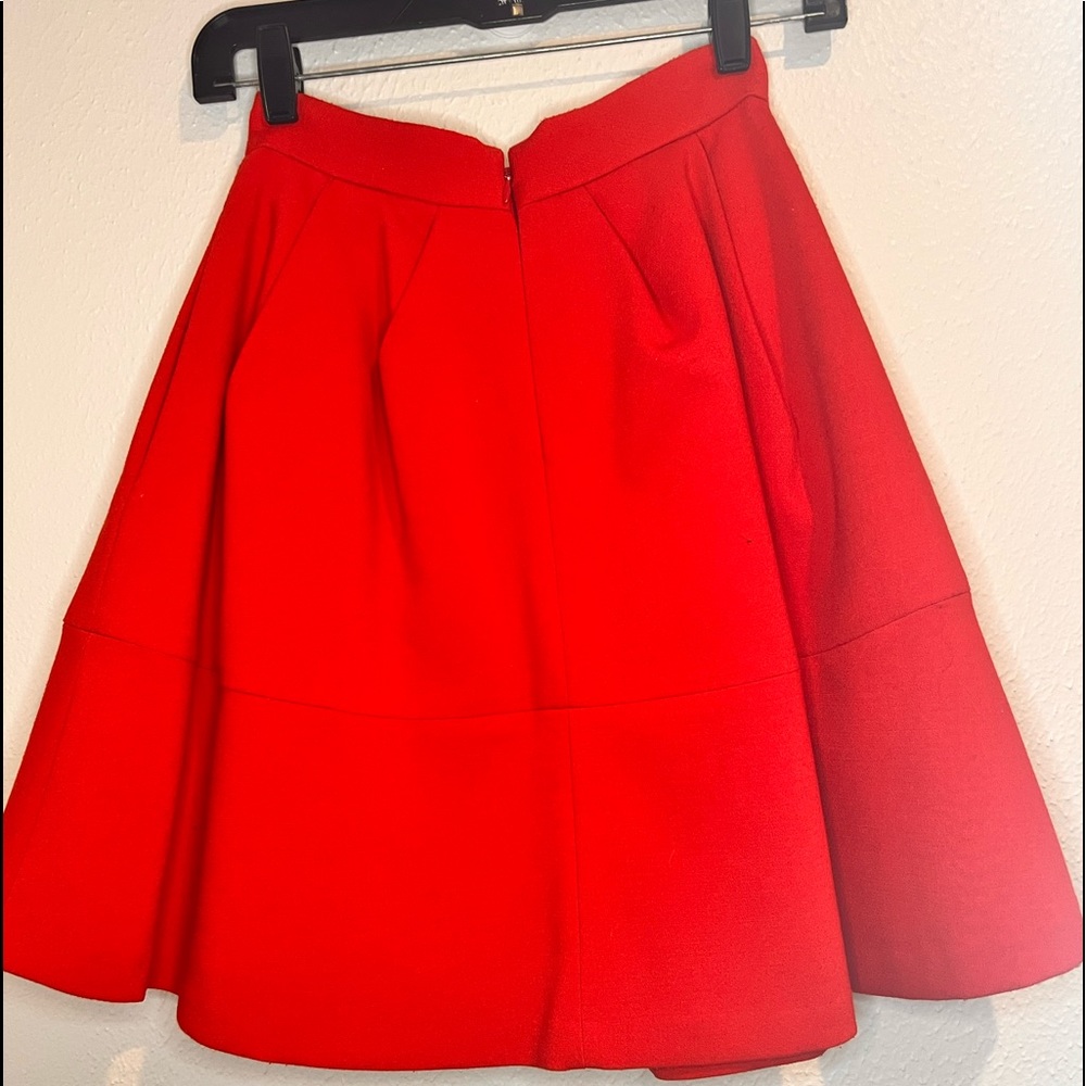 Red A-line skirt